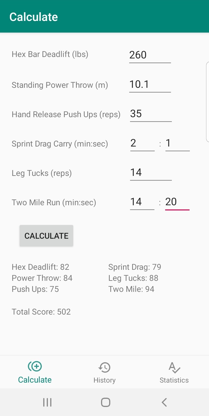 acft mos standards